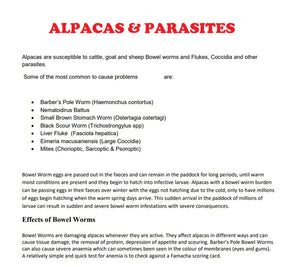 ELIMINA LOS PARASITOS INTESTINALES DE Alpaca Llama camellos - Anti-parasitos Anti-gusanos estomacales - Made in USA