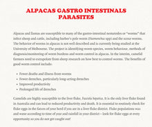 ELIMINA LOS PARASITOS INTESTINALES DE Alpaca Llama camellos - Anti-parasitos Anti-gusanos estomacales - Made in USA