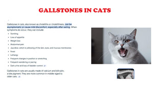 GALLBLADDER STONES FOR PETS - GALLSTONES