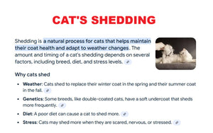STOP HAIR SHEDDING FOR DOGS AND CATS NATURALLY - PREVENT HAIR SHEDDING ON PETS - MADE IN USA
