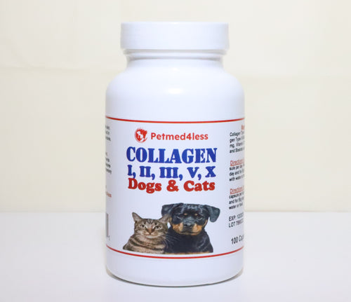 COLLAGEN YTPE I, II, III, V X PLUS FOR PETS - Limping,arthritis,muscular pain, fibromyalgia MADE IN USA