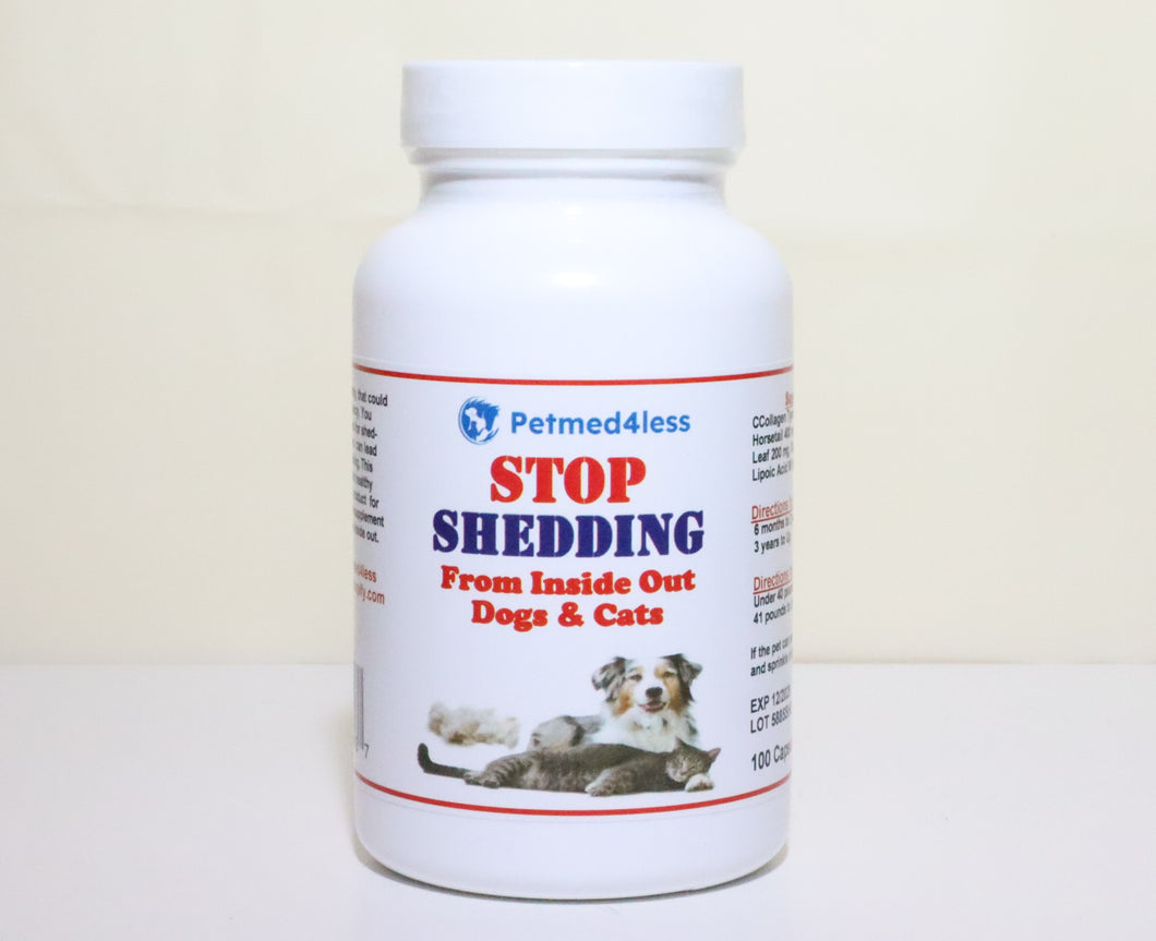 STOP HAIR SHEDDING FOR DOGS AND CATS NATURALLY - PREVENT HAIR SHEDDING ON PETS - MADE IN USA