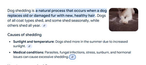 STOP HAIR SHEDDING FOR DOGS AND CATS NATURALLY - PREVENT HAIR SHEDDING ON PETS - MADE IN USA