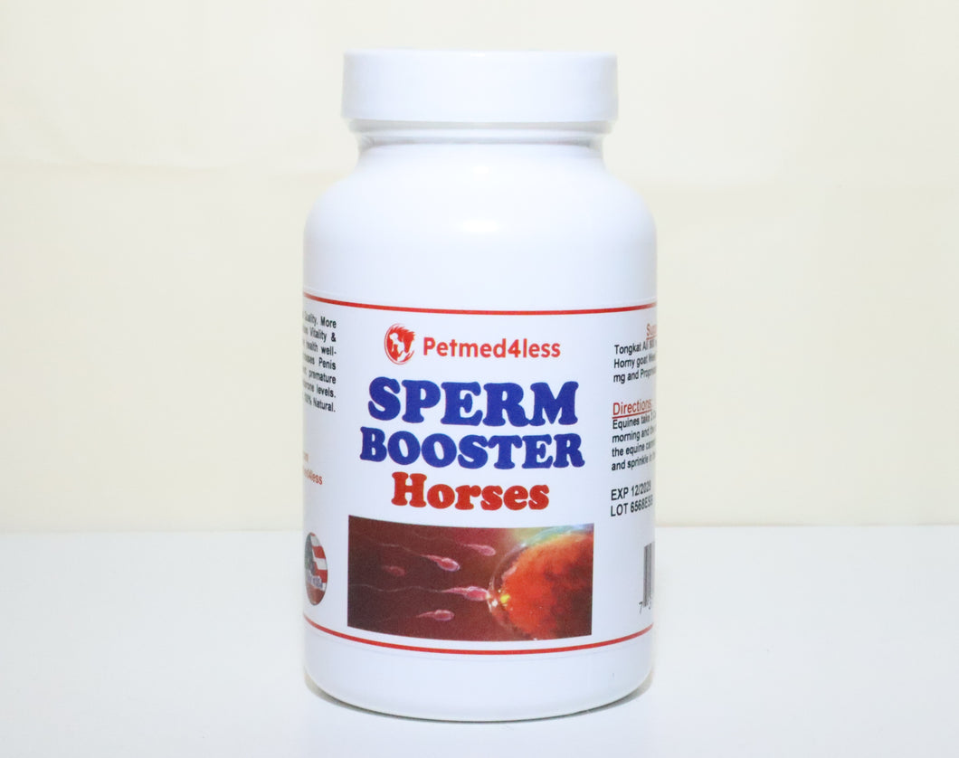 EQUINE SPERM BOOSTER - FERTILITY HORSE - SPERM BOOSTER FOR HORSES - MADE IN USA