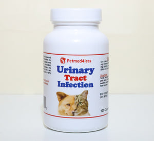 URINARY INFECTION CARE FOR PETS (100 Capsules - Made in USA) Dogs and cats